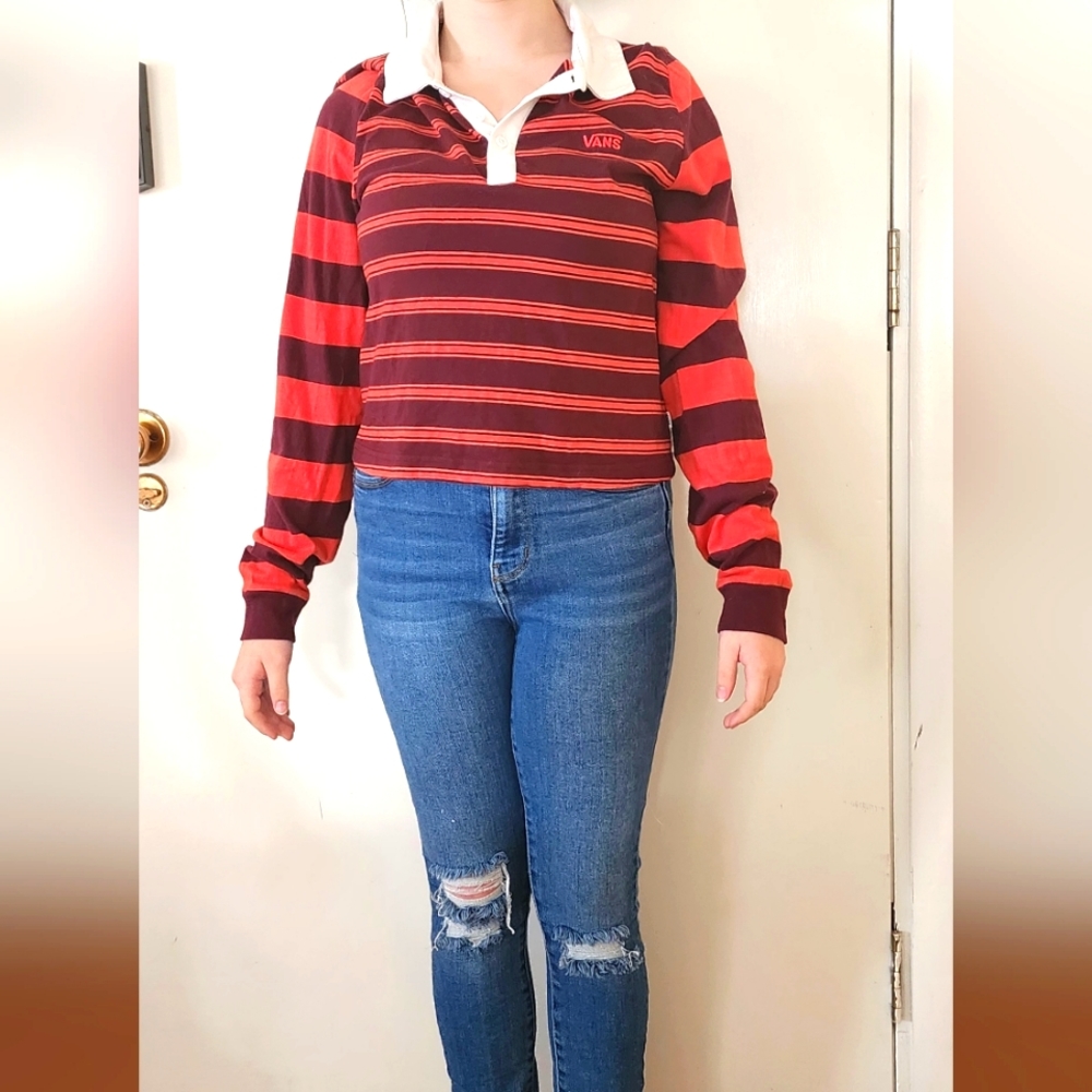 Van's Long sleeve crop Top